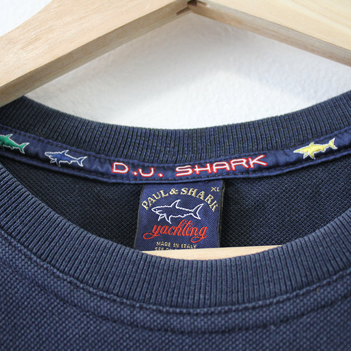 Vintage Paul & Shark Embroidered Logo Made In Italy Shirt - XL