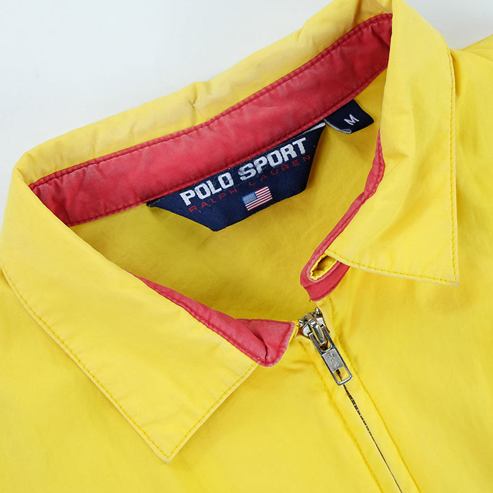 Rare Vintage POLO SPORT Ralph Lauren Spell Out Patch Cycling Jersey Shirt  90s L