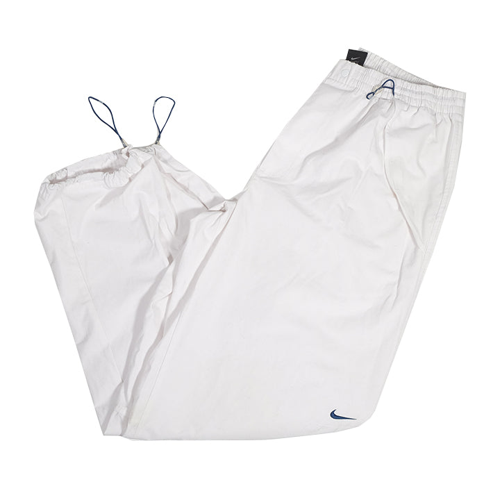 Vintage Nike Nylon Track Pants 2000s Mini Swoosh Y2K White Man