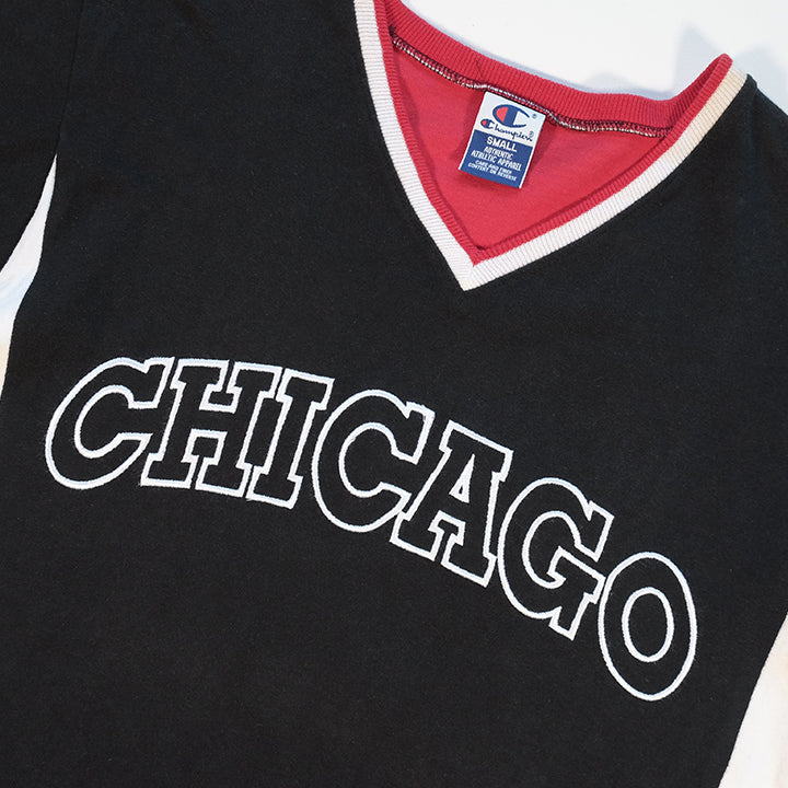 Vintage 90s Chicago Bulls Baseball Jersey NBA Button Down 